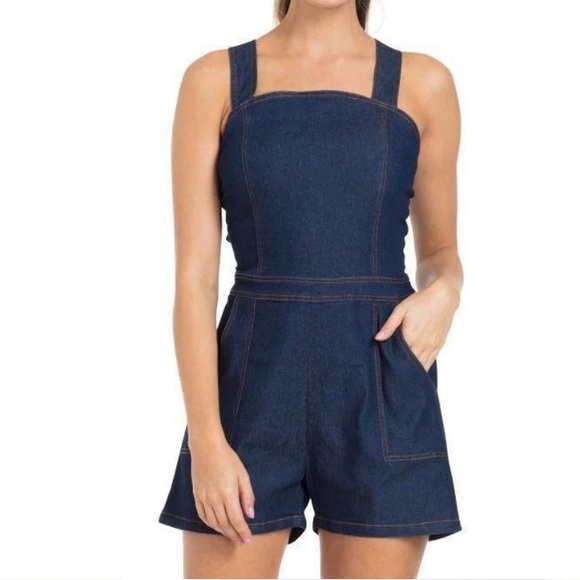 Voodoo Vixen Pants - Voodoo Vixen Denim Rockabilly Pinup Playsuit Romper*XXL*Jenni*Vintage*1940/1950